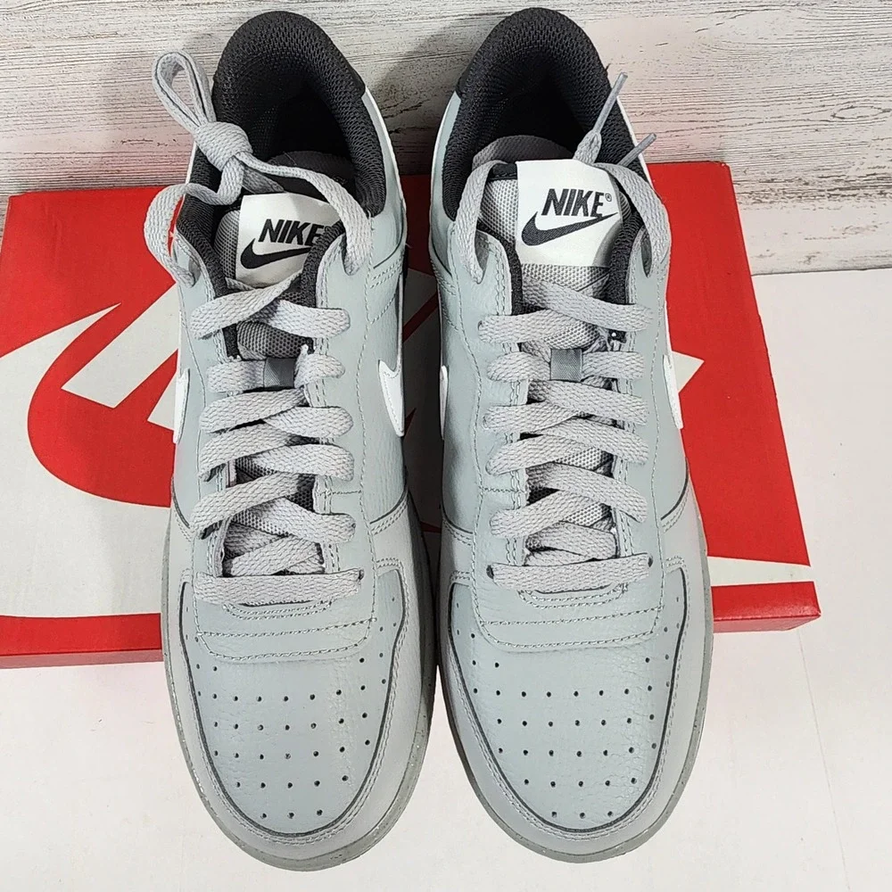 Nike Big Nike Low Mens Size 8‎ Light Smoke Grey Summit White Sneakers 355152-017